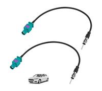 2 Pièces Adaptateur Antenne Autoradio Auto Fakra Mâle vers DIN Mâle, Câble Connecteur Raccord Radio Voiture Compatible Autoradio Multimédia FM AM Réception Améliorée Audio HD pour Systèmes et Lecteurs