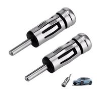 2 Pièces Adaptateur Antenne Autoradio DIN Mâle vers ISO Femelle, Cable Antenne Autoradio, Adaptateur Radio Plug and Play pour Véhicules avec Prise ISO, Compatible Antennes et Stéréos Voiture