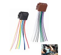 2 Pièces Adaptateur Autoradio, Connecteur DIN ISO Autoradio 8 Broches, Faisceau de Connexion pour Alimentation et Haut-Parleurs Compatible avec JVC Kenwood Alpine Installation Facilel Audio Sans Perte
