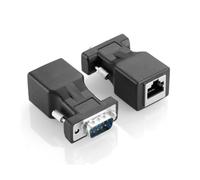 2 Pièces Adaptateur Convertisseur D'extension Vga Rj45 en PVC Noir