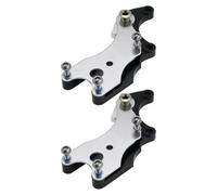 2 Pièces Adaptateur de Frein à Disque, Alliage D'aluminium Blanc | Remplacement pour Fourches de Vélo, Installation Simple, Usage Route, Finition Moderne, pour Cyclistes