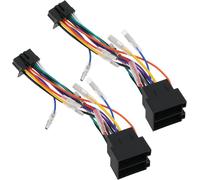 2 Pièces Adaptateur de Radio Stéréo de Voiture Adaptateur de Connecteur de Faisceau de Câbles ISO 16 Broches Compatible avec Pioneer l'autoradio Compatible avec VW