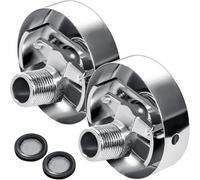 2 Pièces Adaptateur de Robinet de Douche Court, L'adaptateur Robinet Douche, Avec Couvercle Décoratif, Adaptateur de Pommeau de Douche pour Régler la Vanne D'eau et RéSoudre le Problème de Fuite