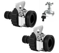 2 Pièces Adaptateur de Robinet pour Tuyau d’Arrosage et Piscine, Convient aux robinets d'un diamètre extérieur de 14 à 24 mm, Compatible Robinets Cuisine, Machine à Laver et Jardin