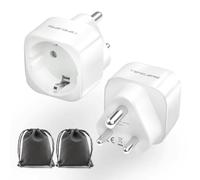 2 Pièces Adaptateur de Voyage France vers Inde Adaptateur, EU vers Inde Adaptateur de Voyage, Schuko EU vers Prise de Type D,pour Inde, Sri Lanka, Népal, Congo Adaptateur de Voyage
