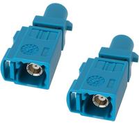 2 Pièces Adaptateur Fakra Z Mâle Vers Femelle Connecteur Pour Systèmes Radio Gps Télématiques Automobiles Applications D'Antenne Eau Bleu