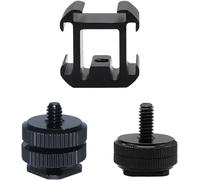 2 Pièces Adaptateur Griffe Caméra, 1/4 Pouce Filetage Hot Shoe Adaptateur Vis, Daptateur Hot Shoe Pour Griffe Appareil Photo, Avec Griffe De Support, Pour Moniteurs, Microphones, E[CLI1071]