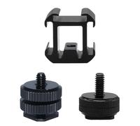 2 Pièces Adaptateur Griffe Caméra, 1/4 Pouce Filetage Hot Shoe Adaptateur Vis, Daptateur Hot Shoe pour Griffe Appareil Photo, Avec Griffe De Support, Pour Moniteurs, Microphones, Enregistreur de Vidéo