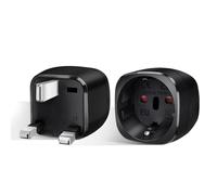 【2 Pièces】 Adaptateur Prise Anglaise, Adaptateur de Voyage France vers UK, Adaptateur de Prise pour Irlande, Angleterre, Ecosse, Dubaï, Malte, Adaptateur Type G (Noir)
