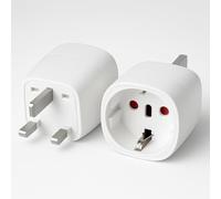 2 Pièces Adaptateur Prise Anglaise, Adaptateur UK, Prise Anglaise Adaptateur Francais, Adaptateur Type G pour Irlande, Angleterre, Ecosse ect