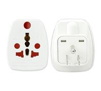 2 Pièces Adaptateur Prise USA, Adaptateur Prise Canada, Adaptateur USA, Adaptateur Prise France vers USA pour Les États-USA A/B, UK G, Afrique du Sud M, Inde D, Europe C&E/F, Australie I, etc