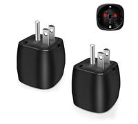 2 Pièces Adaptateur Prise USA, Voyage Accessoires, FR 2 Broches vers US 3 Broches Canada, Mexique, Thaïlande Type B (Blanc)