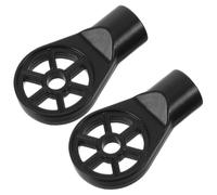 2 Pièces Adaptateur Tête Pivotante 3/8 Pouces Noir | Fixation Sécurisée Main, Compatibilité, Structure Double Palette, Taille Compacte Métal