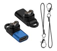2 Pièces Adaptateur USB-C Compatible pour Garmin/CIRQA Band-Noir/Bleu