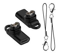 2 Pièces Adaptateur USB-C Compatible pour Montres Garmin & CIRQA band-Noir | compatible avec Garmin Cirqa/Forerunner 165/265/970/965/170/Fenix 8/7/6, Vivoactive 6/5/4s, Venu 4/3/2S, Epix, Instinct