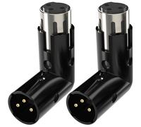 2 pièces adaptateur xlr à angle droit mâle et femelle réglable,convertisseur adaptateur coude 3 broches xlr à 90 degrés