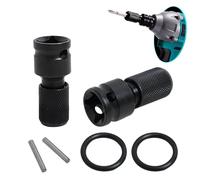 2 Pièces Adaptateurs de Douille, Convertisseur de Mandrin 1/2 Carré à 1/4 Hexagonal, Clé à Cliquet et Porte-embout de Tournevis à Libération Rapide, Compatible pour Bricolage et Atelier
