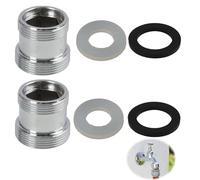 2 Pièces Adaptateurs de Robinet M20 vers M22, Double Filetage pour Connexion, Adaptateurs en Aluminium Résistant à la Corrosion pour Aérateur de Cuisine et Filtre à Eau, Espacement des filetages: 1mm