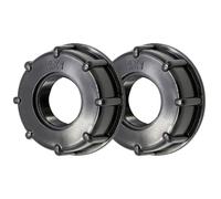 2 Pièces Adaptateurs pour cuve IBC de 1000 litres, bouchon central lisse noir 1" F, raccord pour eau et produits chimiques, filetage S60x6, étanches à la corrosion et aux fuites
