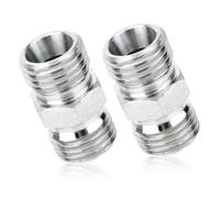 2 Pièces Adaptateurs Raccords en Acier Carbone M14 vers M14, Connecteur Fileté pour Tuyau Hydraulique pour Mini-Pelle Compatibles avec AGT, FF Industries et VICSEC