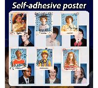 2 pièces Affiche ST, Affiche Hawkins, Affiche autocollante, Will Byers, Eleven, Mike Wheeler, Dustin Henderson avec dos adhésif, affiche de 30 cm, emballage en papier dur, affiche de décoration pour l