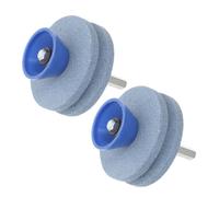 2 Pièces Affûteur de Lames pour Tondeuse à Gazon, Corindon | Affûtage Rapide et Précis, Installation Facile, Compatible Lames de Tondeuse Pelle
