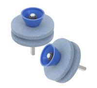 2 Pièces Affûteuse de Tondeuse à Gazon Double Couche