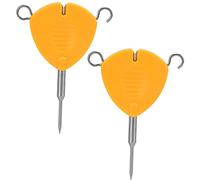 2 pièces, Aiguille et hameçon Portables pour appâts de pêche, Outil pour Monter Les montages d’appât avec Noyau en Acier Inoxydable, Outil Compact Orange pour Nouer Les nœuds, adap