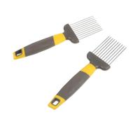 2 Pièces Aiguilles à Oignons Poignée Plastique Verte | Assistance pour Trancher Aliments, Prise Ferme, Protège les Mains, Usage la Cuisine, Viande et Pomme de Couleur Aléatoire