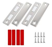 2 Pièces Aimant Porte Placard, Ultra Mince Loqueteaux Magnétiques Puissant Loquet Porte Cuisine Magnétique Meuble Très Fin Pour Fermeture de Portes Coulissante Tiroir Cabinet Placard Fenêtres Armoires