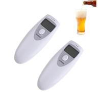 2 Pièces Alcootest Ethylotest Electronique avec Ecran LCD, Testeur Alcool Électronique, Testeur Degré Alcool, Testeur Alcool Numérique Portable, Alcootest Numérique pour Conducteurs, Usage Domestique