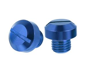 2 Pièces Alliage Aluminium Vis de Rétroviseur Moto pour Trou de Fixation | Protection Filetée Brillante, Pose Rapide sans Outil Après Retrait des Miroirs D’origine, Adaptée aux Déplacements Pluvieux