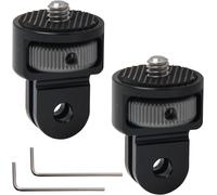 2 Pieces Aluminum 1/4"" Camera Bracket Adapter Mount Adapter Tripod Conversion Adapter Compatible with Xiaomi, SJCAM, SJ4000 and Action Camera