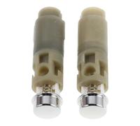 2 Pièces Amortisseur de Siège de Toilette, Axe de Remplacement | Acier Inoxydable et Plastique, Montage sans Outil, pour Charnières, Coussin Gris Compact