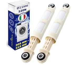 2 Pièces Amortisseur Machine a Laver 120N Ø11mm Longueur 305 mm - 215 mm Code Original 49043541 41017168 pour Candy pour Hoover - MADE IN ITALY - Garantie de 10 Ans - MONTERAL