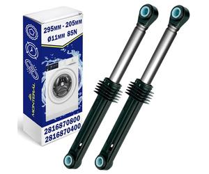 2 Pièces Amortisseur Machine a Laver 85N Ø11mm Longueur 295 mm - 205 mm Code Original 2816870800 2816870400 2810430100 pour Beko pour Arcelik - Garantie de 10 Ans - MONTERAL