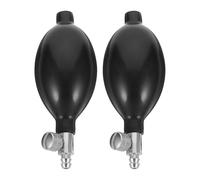 2 Pièces Ampoule de Gonflage en Latex avec Valve | Noir, Alliage D'aluminium, Contrôle D'air Pratique, Usage Médical et Institutions de Santé