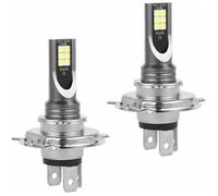 2 pièces ampoules H4 phare LED dans une boîte, chariot de lampe LED 50W/14000lm/IP68 étanche, antibrouillard 2 ampoules 6000-6500K