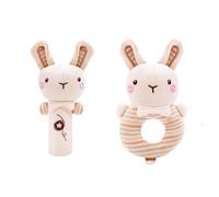 2 pièces Anneaux à Hochet Peluche pour Garçon Fille Jouets Déveil Sensoriel avec Animaux Anneaux Shakers Doux pour Garçons et Filles Cadeau Anniversaire