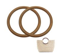 2 pièces Anses de Sac en Bois Poignées Poignées pour Sac à Main Anses de Sac en Bois Poignées de Sac en Bois en Forme de Ronde Anse Accessoire Parfait Pour la Fabrication de Sacs à Main (marron)