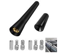 2 Pièces Antenne Voiture, 6.5cm Mini Antenne Voiture Courte et 3 cm, Tige de Réception Courte avec Vis M4/M5/M6, Module pour Réception Radio FM/AM, Installation Facile