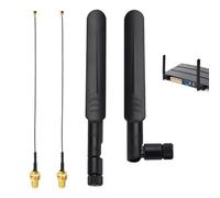 2 Pièces Antenne WiFi RP SMA Double Bande 2.4GHz 5GHz 5.8GHz, Kit Antenne WiFi 8dBi Omnidirectionnelle pour Routeur, Caméra IP, Espace Sécurité, avec Câble Coaxial U.FL/IPEX vers RP-SMA