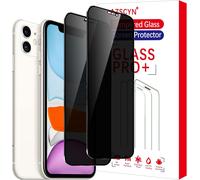 [2 Pieces] Anti-Spy Tempered Glass Film For Iphone 11/Iphone Xr 6.1-Inch, Privacy Screen Protector, Anti-Scratch, 9h Hardness, Bubble-Free (Iphone 11)