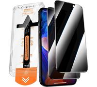 [2 Pieces] Anti-Spy Tempered Glass For Iphone 15, High Quality Automatic Dust Removal Full Coverage, 9h Hardness, Bubble-Free, Privacy Screen Protector Film