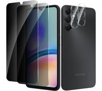 2 Pieces Anti-Spy Tempered Glass Screen Protector For Samsung Galaxy A05s With 2 Pieces Camera Lens Protector, 9h Hardness Glass, Anti-Scratch