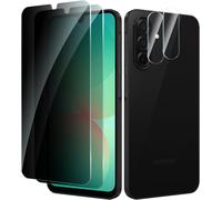 2 Pieces Anti-Spy Tempered Glass Screen Protector For Samsung Galaxy A26 With 2 Pieces Camera Lens Protector, 9h Hardness Glass, Anti-Scratch