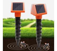 2 Pièces Anti Taupe Solaire, Répulsif à Ultrasons Imperméable Repulsif Taupe Répulsif Contre Les Campagnols Convient aux Jardins et aux Pelouses Repousser Efficacement Les Serpents et Les Rongeurs