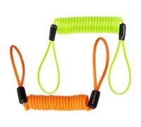 2 Pièces Antivol de Disque de Frein Moto en Câble D’Acier et PVC | Câble Spiralé Allongé, Visibilité Accrue, Usage Simple, pour Stationnement Moto et Verrouillage Quotidien