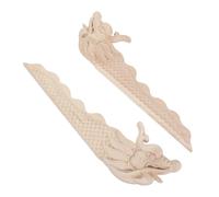 2 Pièces Appliqué en Bois Sculpté Dragon pour Porte D’armoire