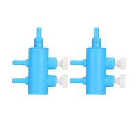 2 pièces Aquarium contrôle de débit d'air Levier de vanne Distributeur séparateur Tube de Ligne aérienne connecteur Pompe à Air Accessoires pour Aquarium(2 Voies)